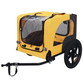 Pet Bike Trailer Dog Cart for Bicycle, Suitable for Small and Medium Pets, Easy Folding Cart Frame, Quick Release Wheel, Non-Slip Floor