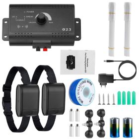 Electric Dog Fence System Pet Tone Shock Boundary Containment Water Resistant Collar Receiver For Small Medium Large Dog