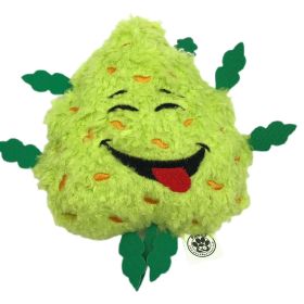 My Name is Bud, Funny Squeaky Weed Dog Toy, Cute Stuffed Parody Pot Nug, Cool Plush 420 Novelty Gift for Pets & Their Owners