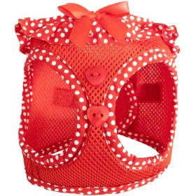 American River Choke Free Dog Harness Polka Dot Collection (Color: Red Polka Dot, size: X-Large)