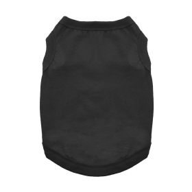 Cotton Dog Tank (Color: Jet Black, size: 3X-Large)