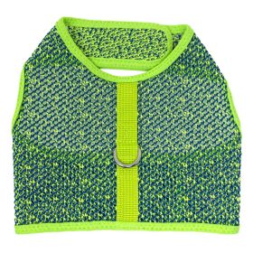 Active Mesh Dog Harness with Leash (Color: Neon Green & Blue, size: large)
