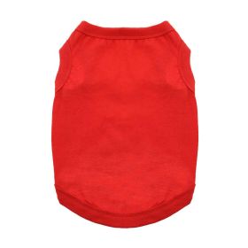 Cotton Dog Tank (Color: Flame Scarlet Red, size: small)