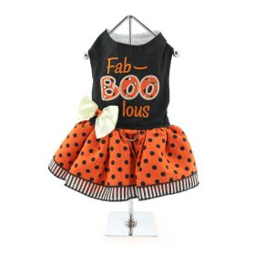 Halloween Dog Harness Dress (Color: Fab-BOO-lous, size: small)
