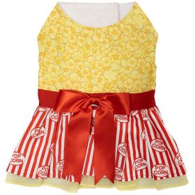 Movie Theater Popcorn Dog Dress with Matching Leash (size: medium)