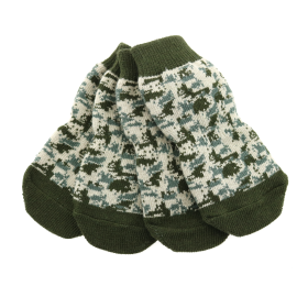 Non-Skid Dog Socks (Color: Green Camo, size: medium)
